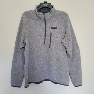 Patagonia Mens Better Sweater 1/4 Zip Pullover Fleece Men's Size Large Gray